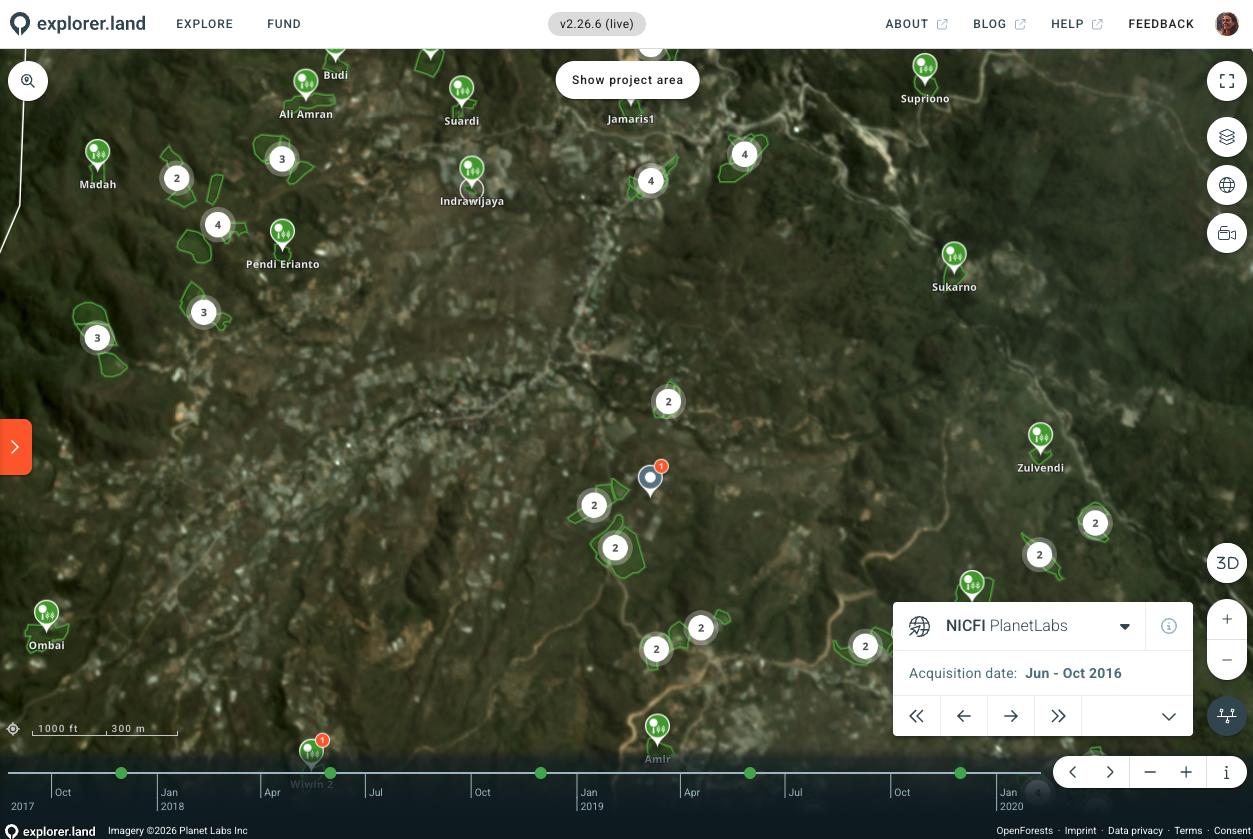 Timeline on explorer.land